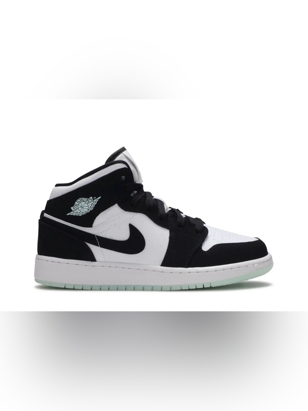 Air Jordan 1 Glow in the Dark Panda Mid, GS Boys 4.5 (Retail $310)